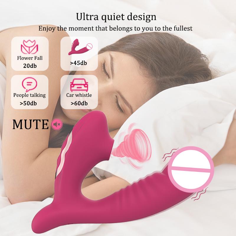 Sucking vibration 2-in-1 vibrator 10-speed oral sex 10-speed vibration clitoris stimulation vaginal massage female sex toy