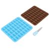 Skull Silicone Mold Ice Cube Tray Mold for Halloween Decor Dessert Chocolate 2Pcs Brown Blue