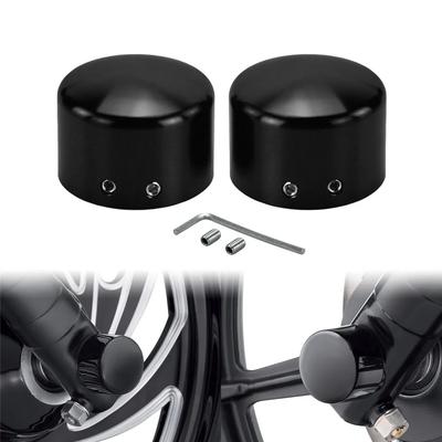 Capac Piuliță Ax Față Motocicletă Șurub Pentru Harley Sportster XL883 1200 Road King Electra Glide Street Glide FLHR Negru/Crom