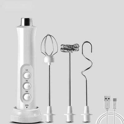 3 In 1 Portable Rechargeable Electric Milk Frother Foam Maker Handheld Foamer High Speeds Drink Mixer Coffee Frothing Wand