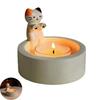 Cat Candle Holder Funny Cat Warming Paws Candle Holder Cute Resin Kitten Tealight Holder Tabletop Ornament for Cat Lovers