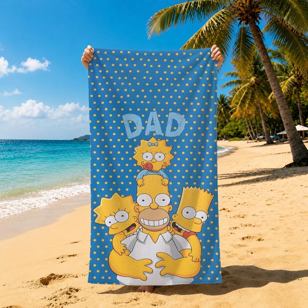 Animation T-The Simpsons Towel Towel Soft Pool Gift For Travel Gym Shower Cool Camping Quick Dry Sports Large Beach Towel