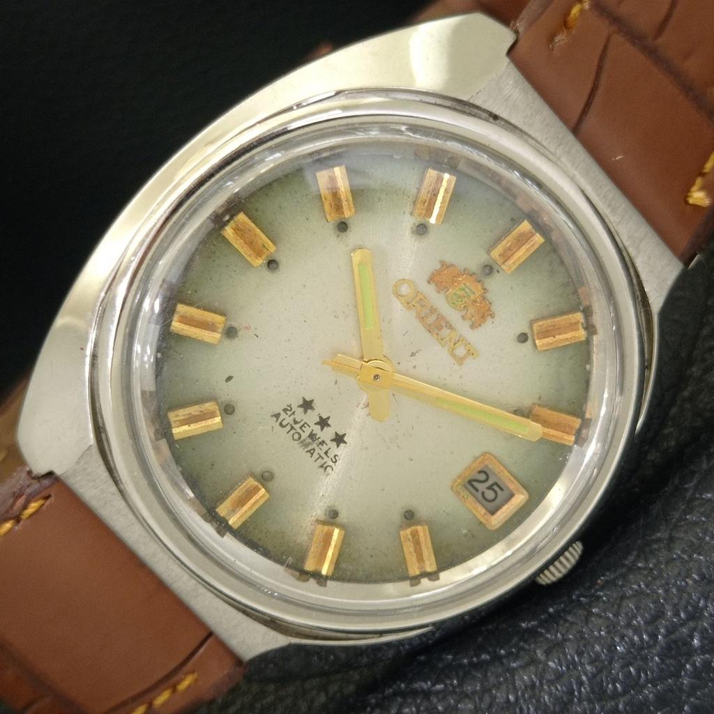 

VINTAGE ORIENT AUTOMATIC 48741 JAPAN MENS ORIGINAL DIAL WATCH a703404-1 R213c-a703404