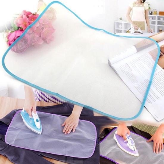 2Pcs Thermal Insulation Pad Heat-Resistant Mesh Protects Surfaces Large Board Size Anti-Glare Fabric Ironing Net