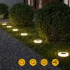 4 Pcs Solar Ground Lights Waterproof Outdoor Landscape Lights LED Lawn Lamp with Stake for Pathway Garden Yard Deck Decor