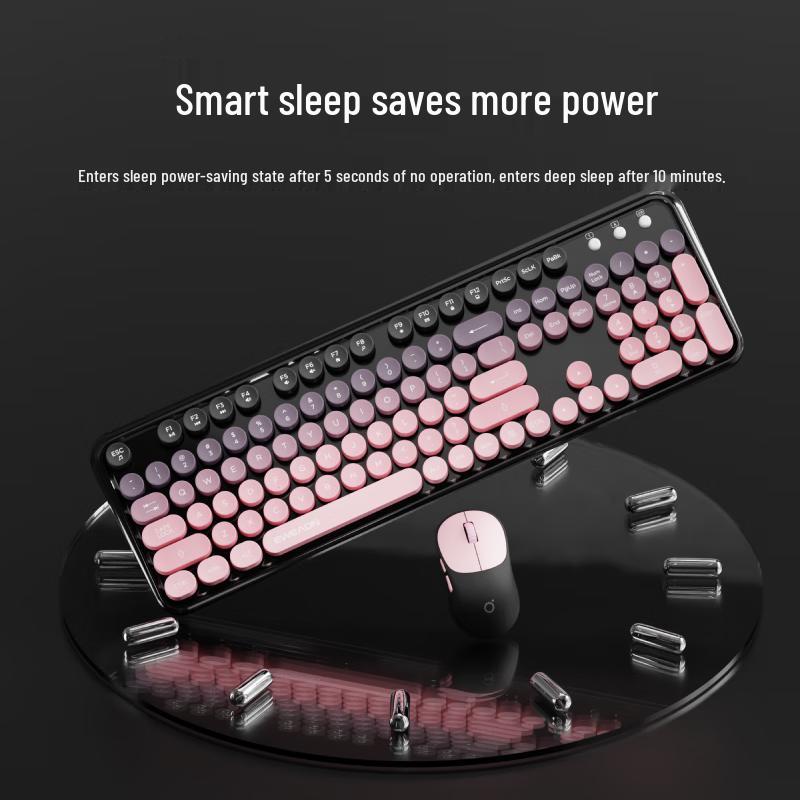Qianxingzhe V96 Punk Gradient Wireless Keyboard Mouse Combo