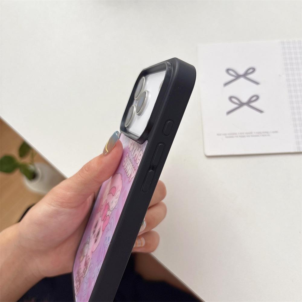 Pink Rabbit Cartoon Phone Case for iPhone 16/17 Air/13 Pro Max/12 - Magnetic, Cute Design
