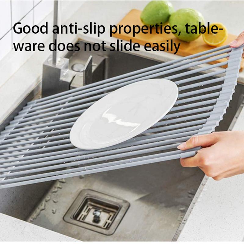 Silicone Drain Rack Sink Bracket Drain Rack Kitchen Drain Pad Water Filter Thermal Insulation Multi Power Roller Blind Folding