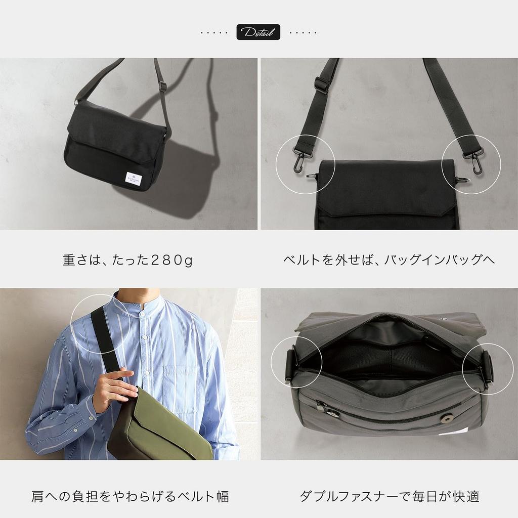 Shoulder bag for 7 canvas SHB1 [BLUE SINCERE] men, pockets, anti-magnetic, RFID, lightweight, anti-skimming, cross-body, one-shoulder bag, / (navy)