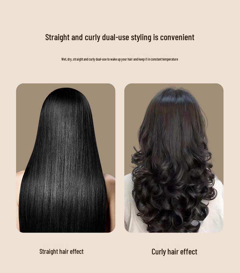 Digital LCD Hair Straightener and Curler: Multi-Speed Temperature Adjustment Dual-Purpose Electric Styling Tool