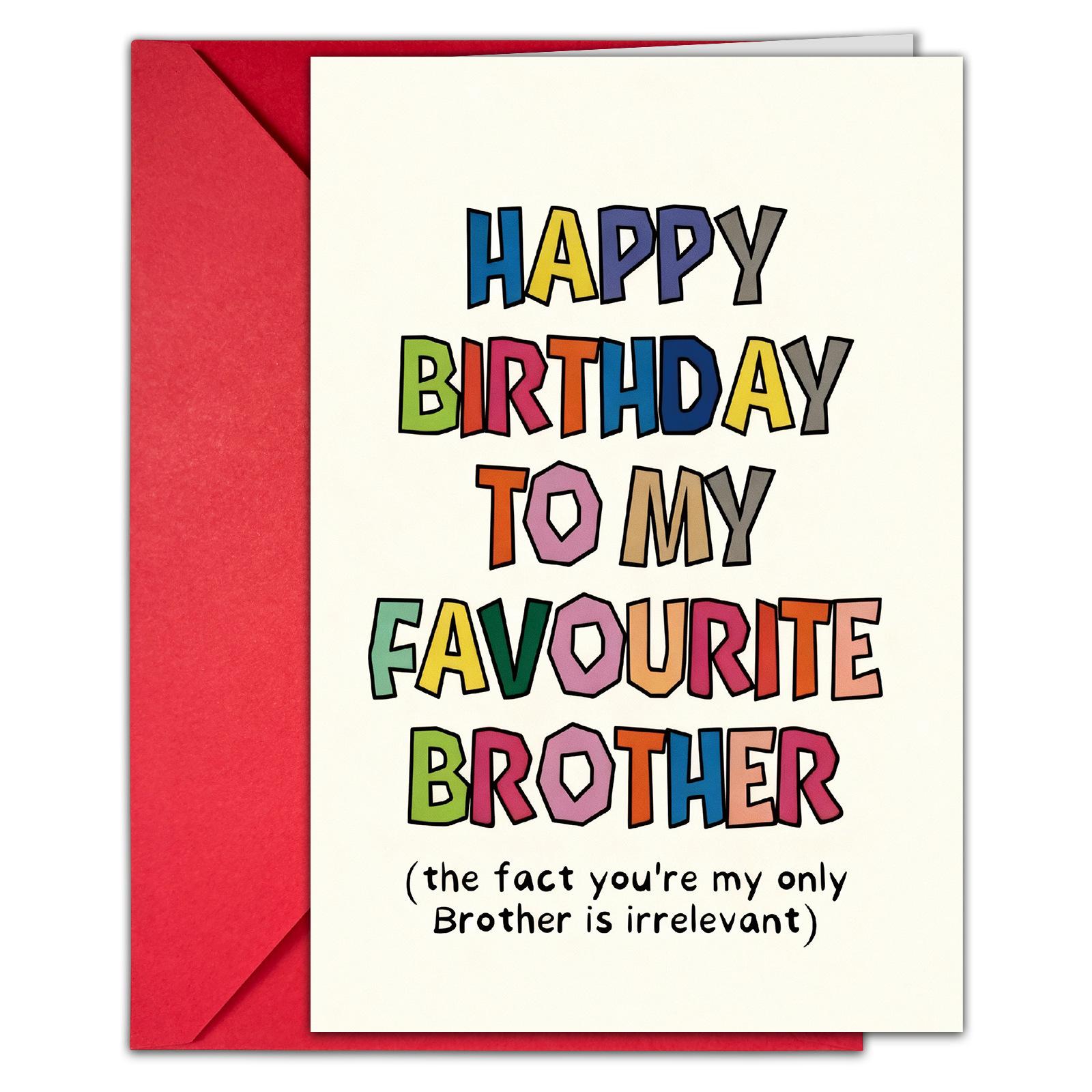 

1 Colored Text Happy Birthday Greeting Card Envelope Set Simple Birthday Gift Greeting Card T020401219