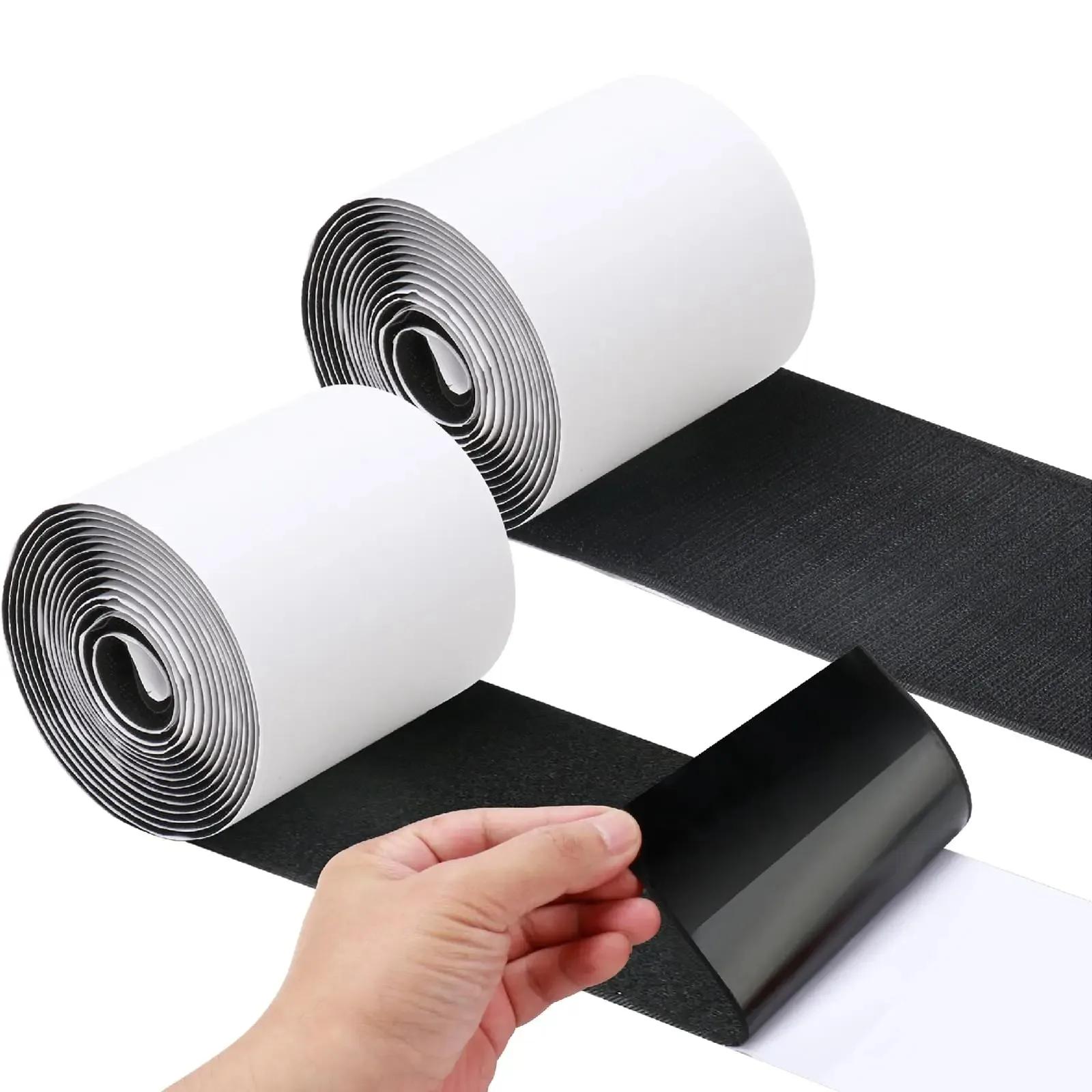 

a set 10cm×1m/2m/3meters Strong Self-adhesive Fastener Tape Hook and Loop Back Nylon Sticker Adhesive Tape 1mX10cm чорний