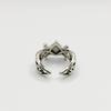 Adjustable Open Eye Ring In Vintage Style Plated Geometric Design Unisex Fashion Jewelry