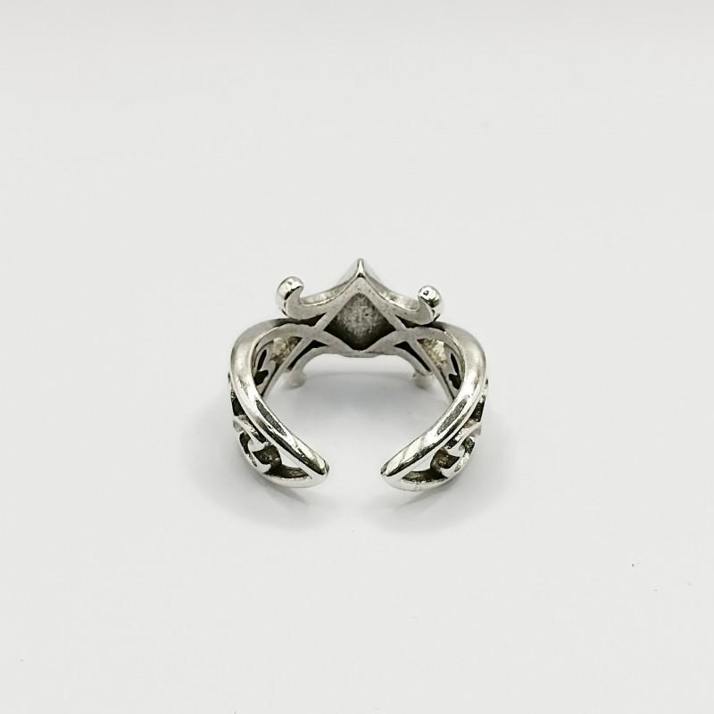 Adjustable Open Eye Ring In Vintage Style Plated Geometric Design Unisex Fashion Jewelry