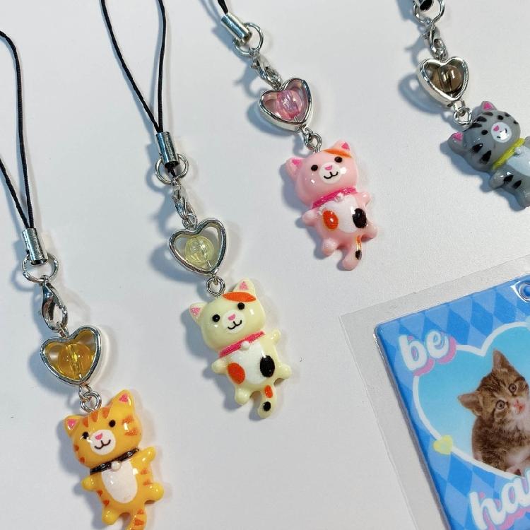 Handykette Herz Katze Schlüsselanhänger Handy Lanyard Acryl Schlüsselanhänger Tasche Ornament Geschenk