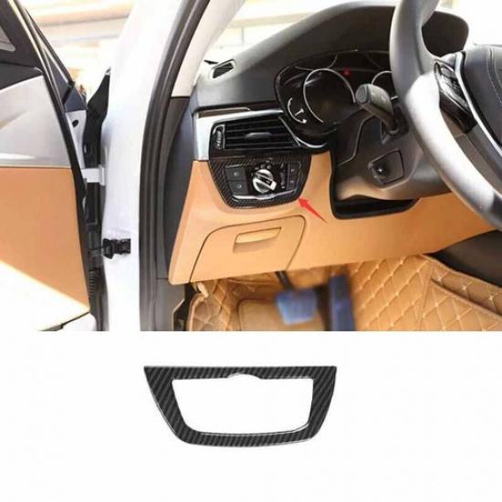 For BMW 5 Series G30 Headlight Switch Control Carbon Fiber Cover Trim 2018-