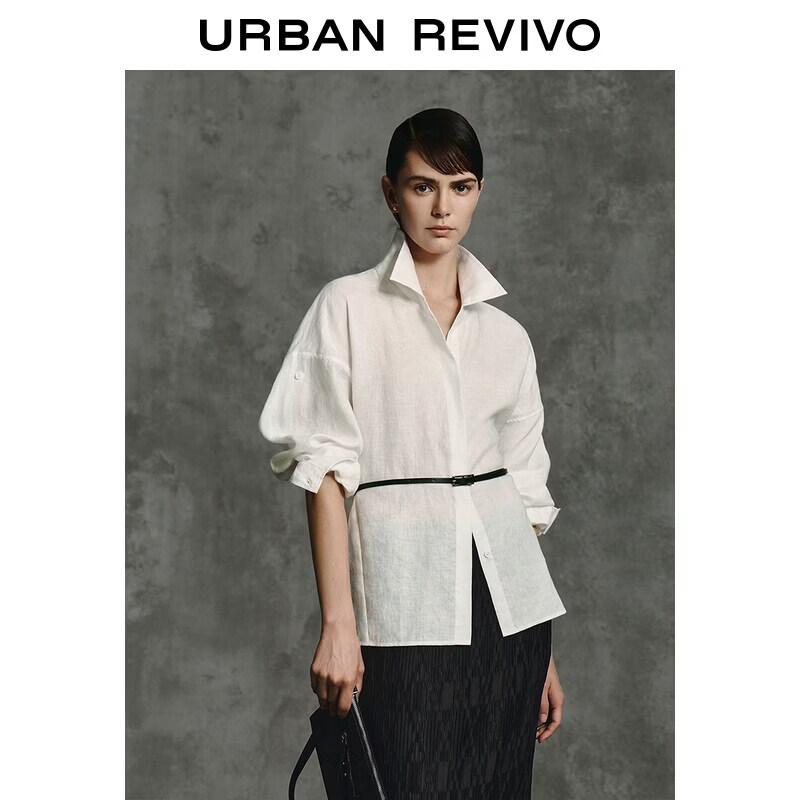 UR Urban Series Linen Lapel Shirt L