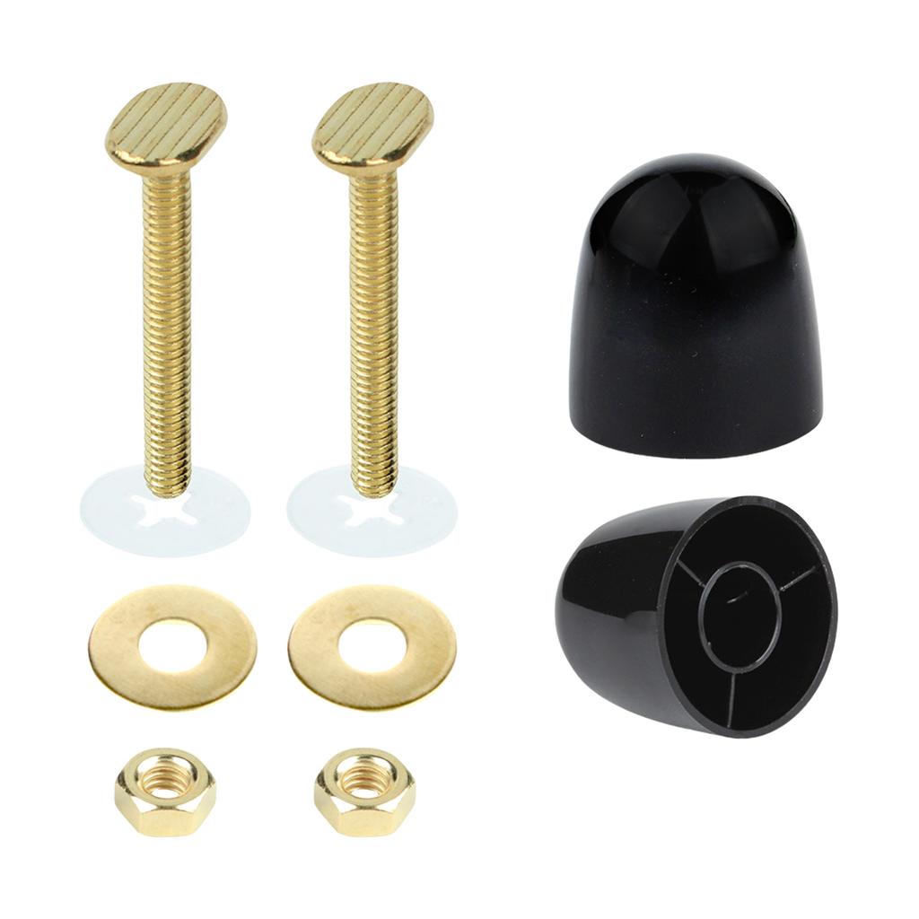 Bathroom Toilet Seat Fastener Set Concealed Screw Caps Copper Nut Anti Vibration Bolts for Stable Installation