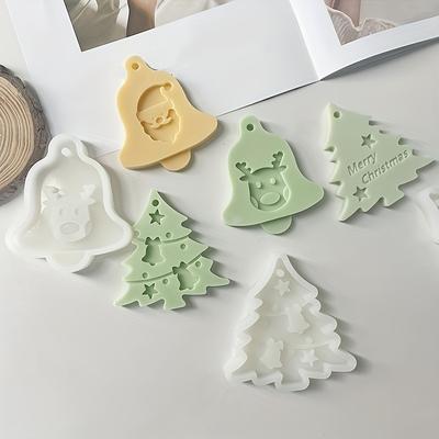 2 piezas Molde de Silicona Copo de Nieve Alce Navideño, Molde de Fondant 3D Para DIY Pudín Chocolate Caramelo Suministros para Postre, Suministros para Hornear, Artículos de Cocina Molde de Arcilla