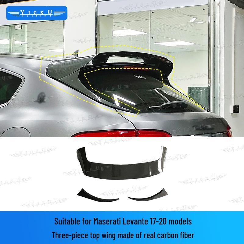 Maserati Levante Carbon Fiber Splitter, Diffuser, Flares, Panels, Deflectors, Hood & Roof Spoiler