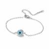 LIKGREAT Stainless Steel Evil Eye Charm Bracelet Steel Gold Color Fashion Lucky Eye Bracelet for Women Men Chili Bracelet