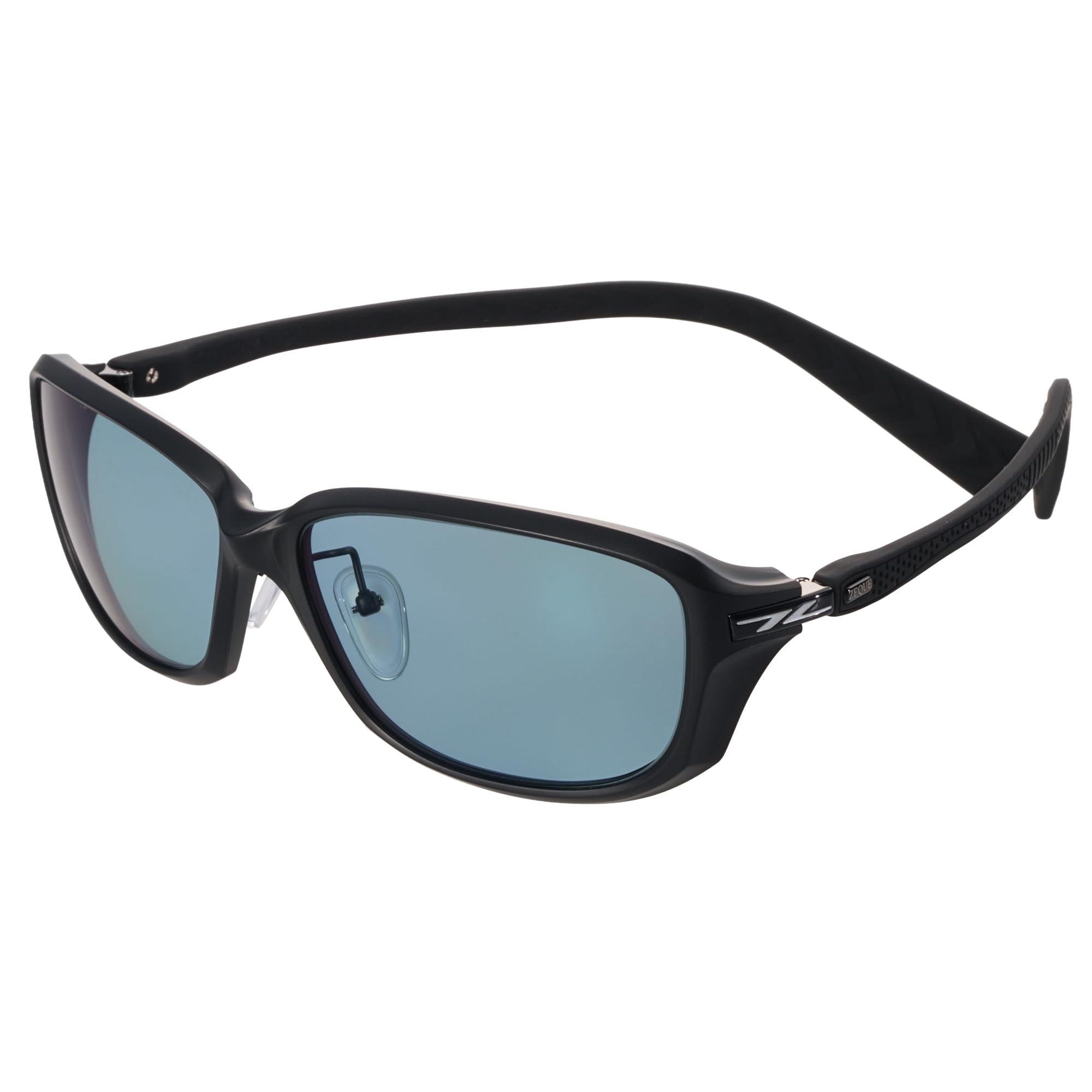 Zeku Polarized Sunglasses Matte MASTER BLUE [Zeque] TIDA-X (Tiida X) F-2301 Black/Black