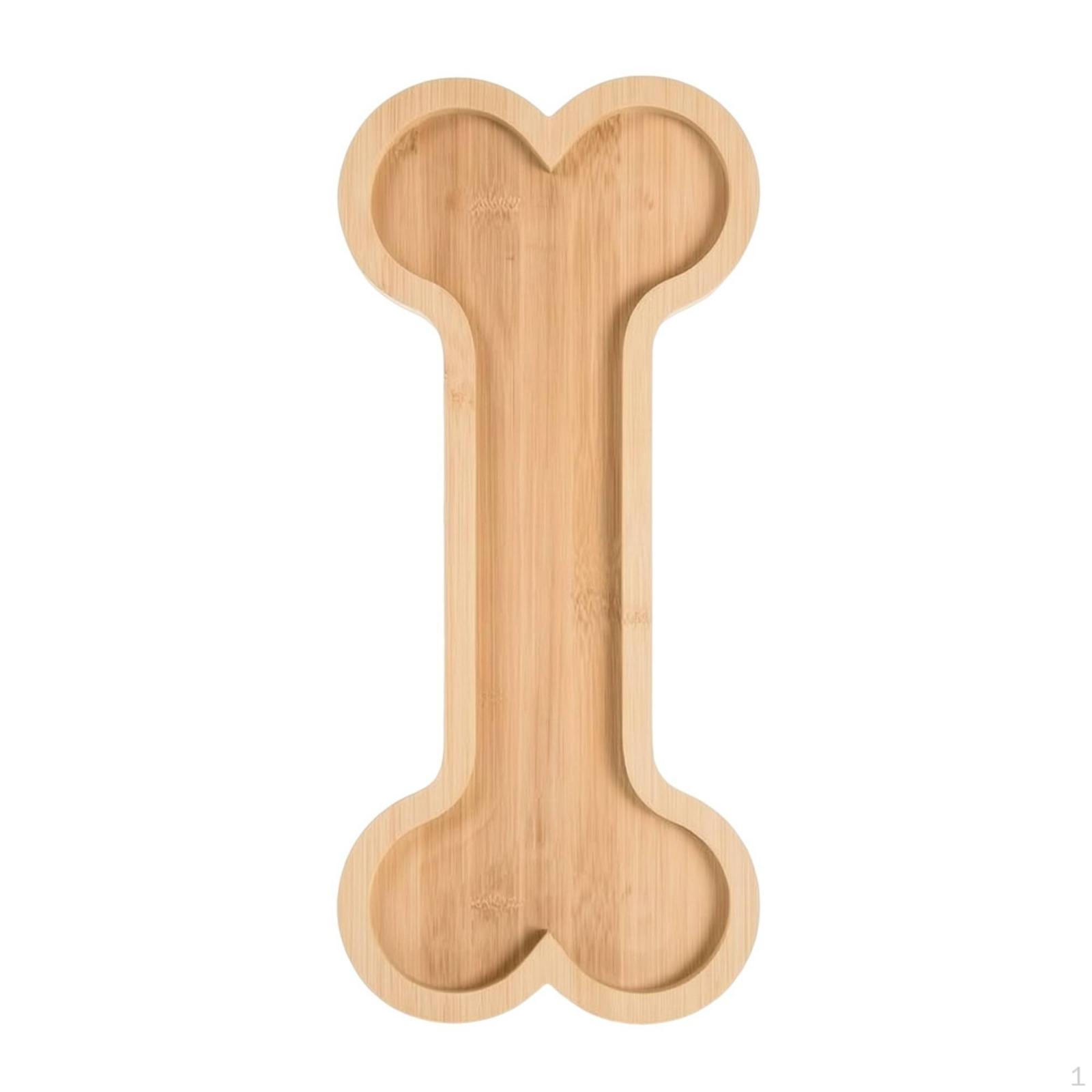 Bamboo Plate with Compartments Wooden Recessed Divided Serving Tray for