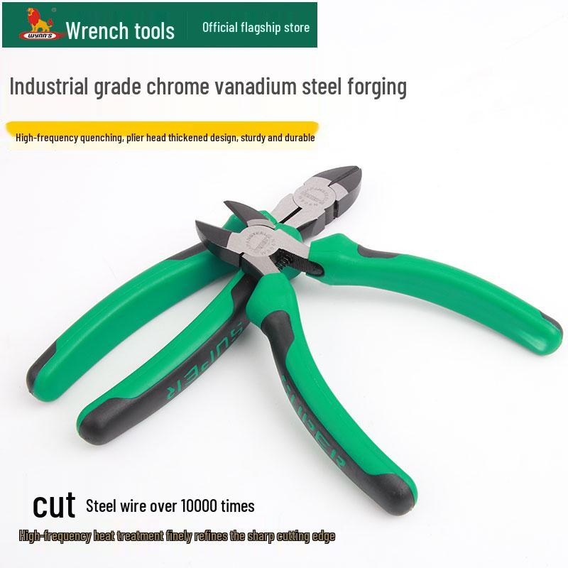 Weleson 6" Diagonal & Flat Nose Cutting Pliers: Nippers & Wire Cutters for Electricians