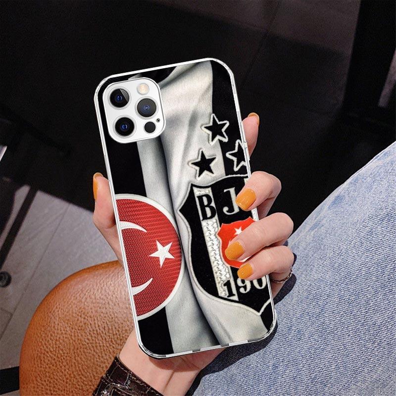 B-Besiktas B-BJK Coque de téléphone pour iPhone 17 Air 16 Pro Max 16E 15 + 14 Plus 11 12 13 Mini 7 8 SE Housse d'impression Cadeau Fundas