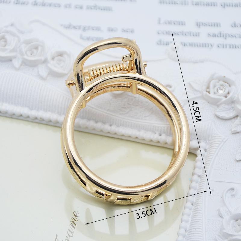 INS Minimalist Metal Claw Hairpin: Small & Medium Retro Hair Clip for European & American Styles, Korean Headwear