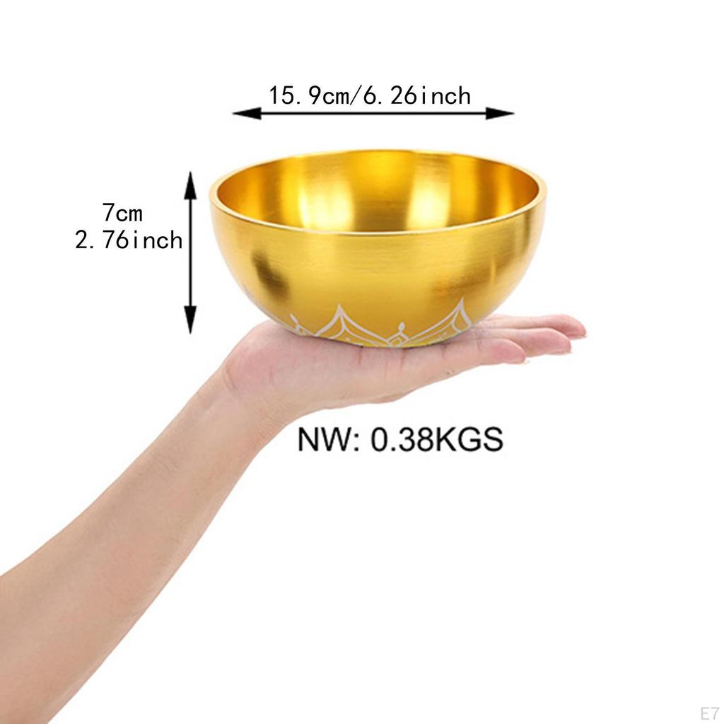 Sing Bowl Set Meditation Gong Instrument Creative Relaxing Decor Crafting with Mallet Ornament for