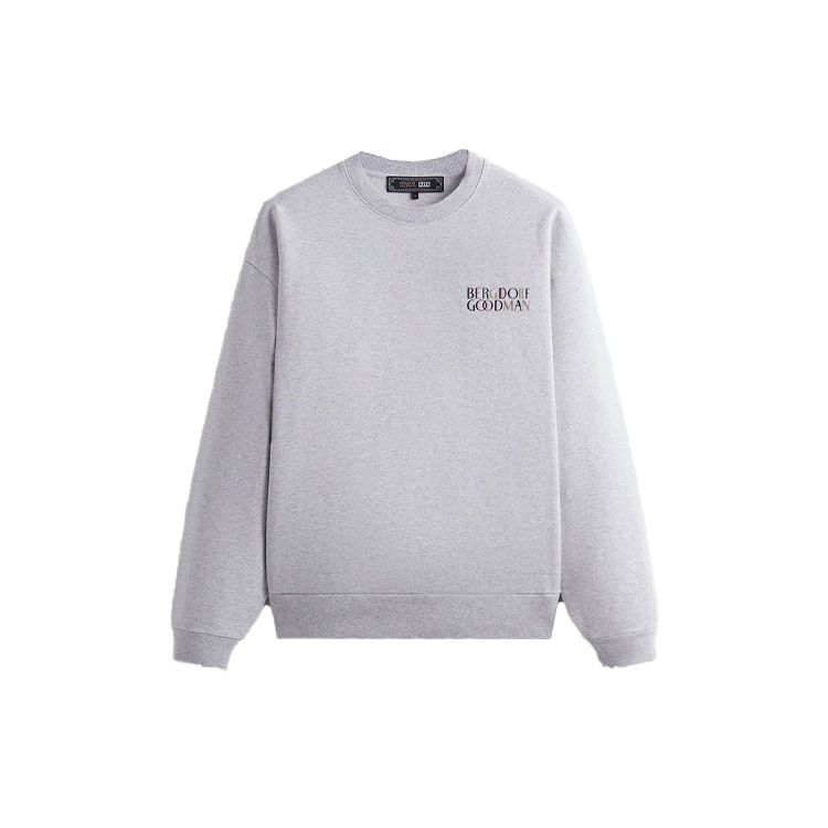 Kith For Bergdorf Goodman Nelson Crewneck Light Heather Grey Unisex Tops KHM031607-002