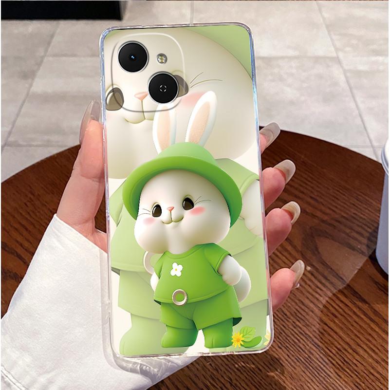 For Tecno Spark 40C Phone Case Techno Spark 40C Cover Silicone Luxury Cute Love Rabbit Funny Cool Painted Clear Soft TPU Casing
