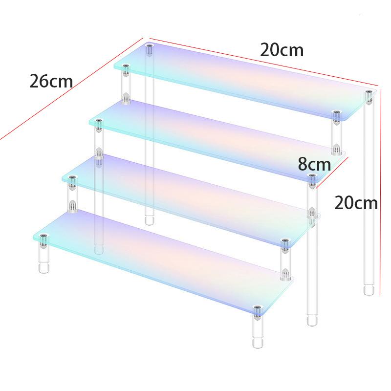 Clear Acrylic Soild Wood Display Stand for Amiibo Funko POP Figures,Cupcake Cosmetic Nail Polish Jewelry for Display Riser Shelf