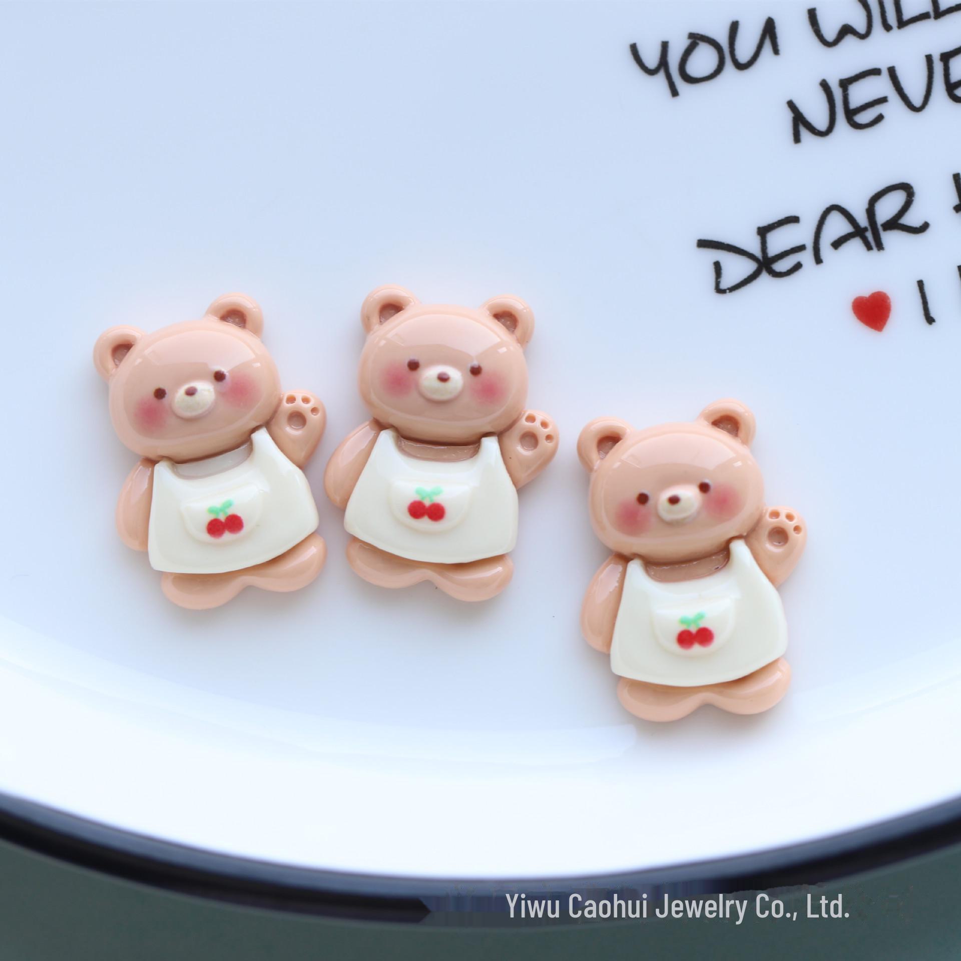 

Очаровательные блестящие мультяшные аксессуары для волос из смолы: Детские шпильки, кольца, зажимы и нашивки для поделок своими руками Size: 1.8cm x 2.0cm