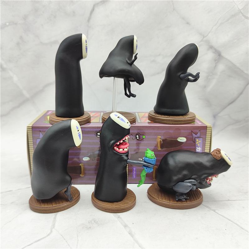 6 Stück/Set No Face Mann PVC Actionfigur Sammelmodell Spielzeug 5-8cm