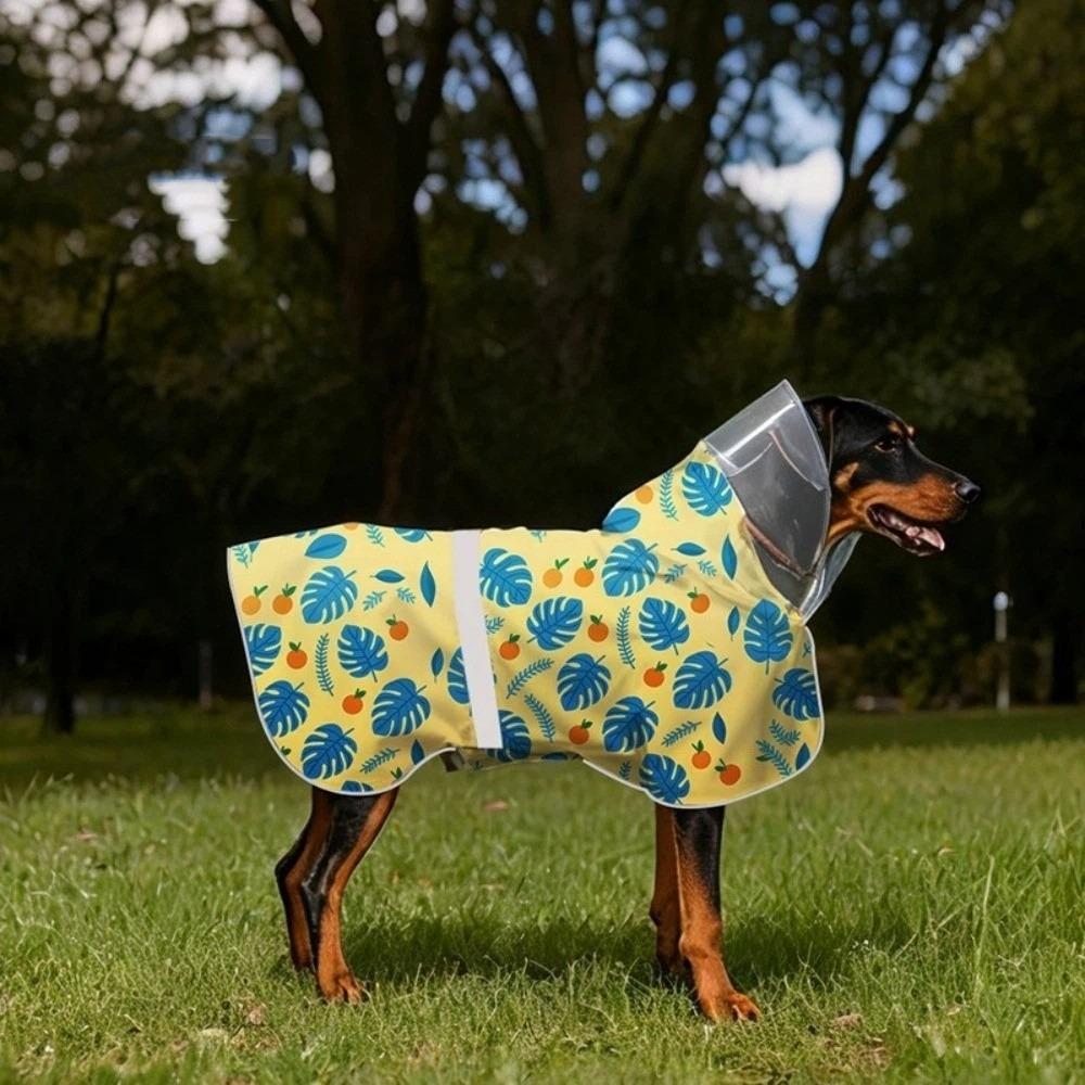 Windproof Dog Reflective Raincoat Waterproof Pet Waterproof Clothes Dog Hooded Raincoat Adventure S жёлтый