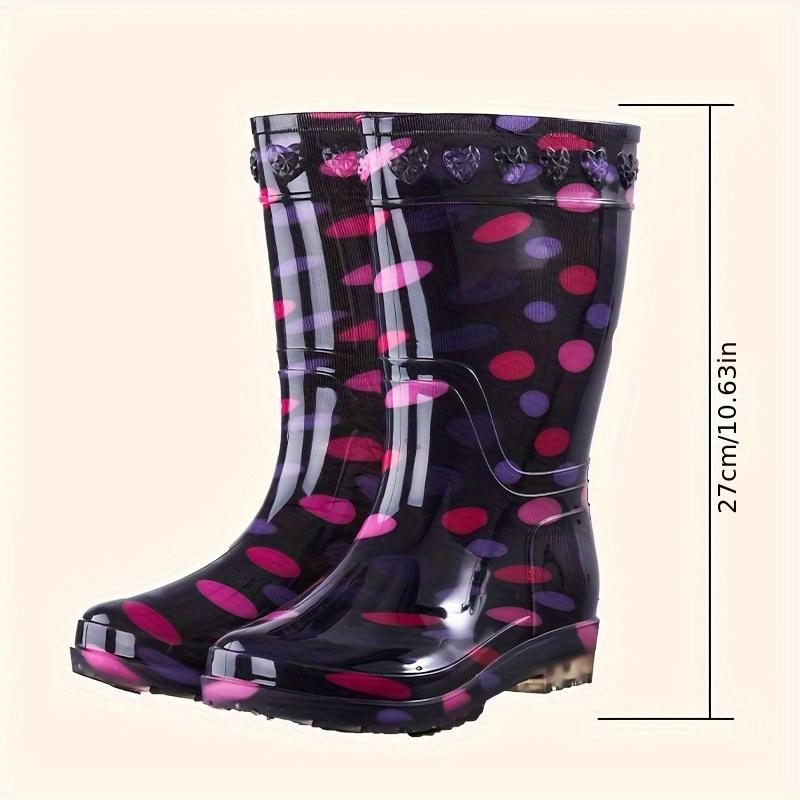 

[Нескользящие резиновые сапоги] Высококачественные женские резиновые сапоги | Нескользящие ПВХ полусапоги с фруктовым узором, прочная обувь для улицы 39