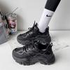 New Women New Fashion Platform Sport Shoes Women Summer Black Casual Chunky Sneakers Women Mesh Leather Platform Shoes