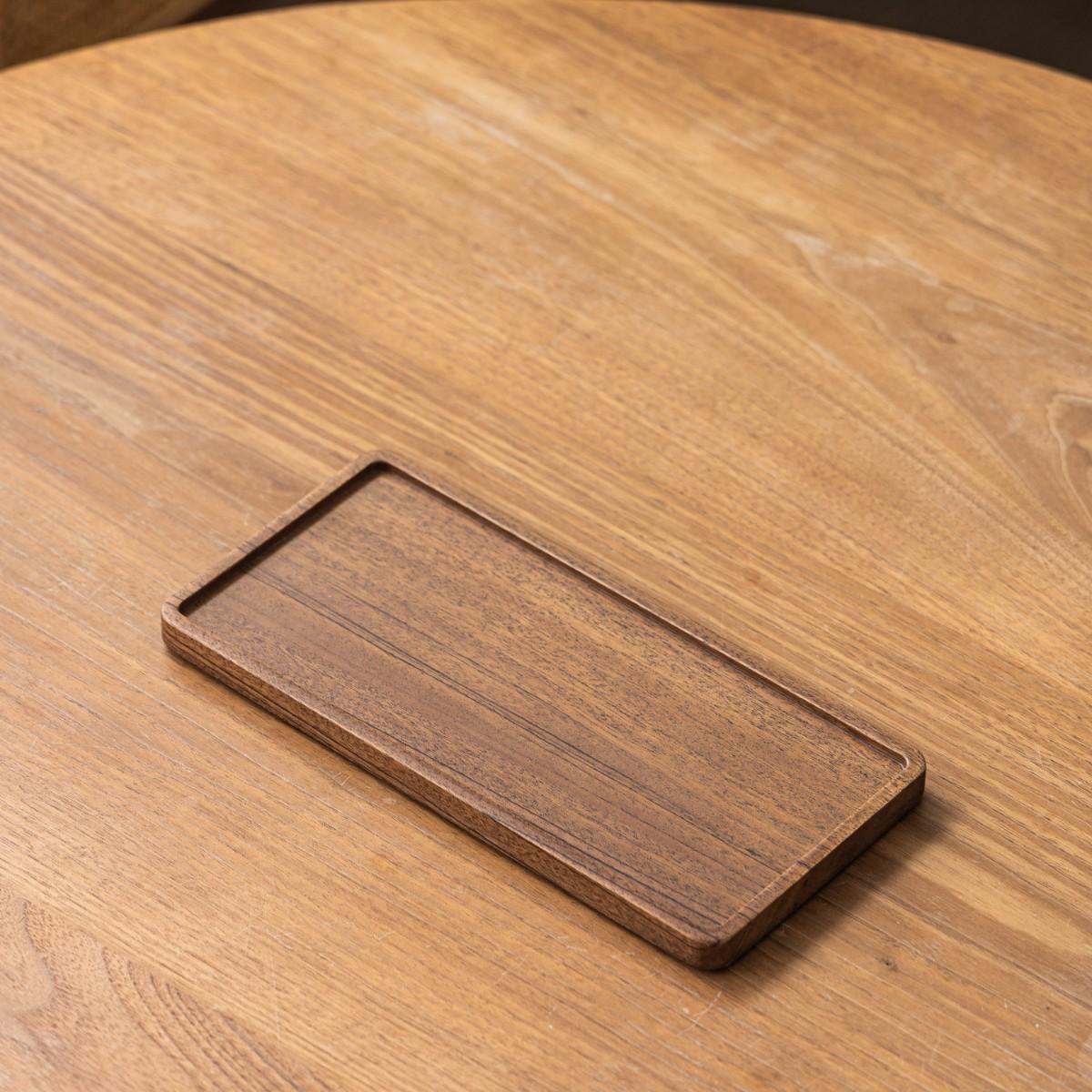 Walnut Wood Tray Rectangular Plate Japanese Tea Cup Tableware Fruit Dessert Hotel Tea Tray Dinner Plate Serving Tray