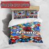 3pcs Duvet Cover Set (1*Duvet Cover + 2*Pillowcase, Without Core), Custom Name Paddington Bear Pattern Bedding Set, Home Bedroom Decor Gift