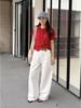 2026 Spring Women's Korean Style Wide-Leg Casual Pants - Loose Slimming, Thirteen Line Design