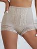 Flarixa Culotte taille haute en dentelle pour femme, sous-vêtement moulant, contrôle du ventre