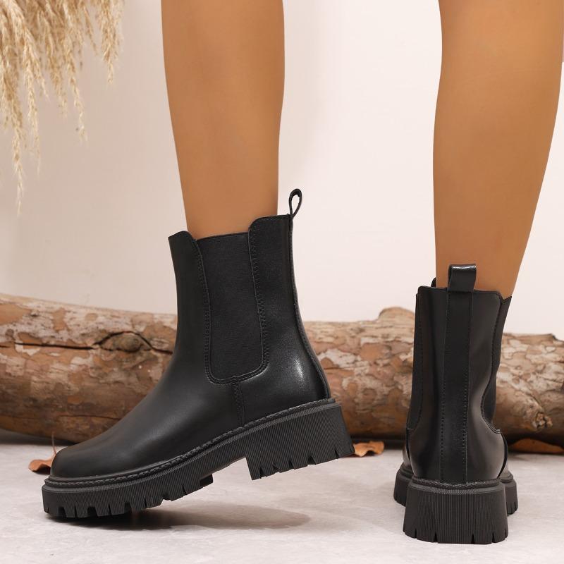 New Autumn Winter Luxury Boots Women Platform Brown Black Beige White Ankle Boots for Women Fur Short Chunky Punk Gothic Shoes