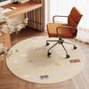 Cream Style Bedroom Decor Round Carpet Thicken Plush Carpets for Living Room Fluffy Soft Lounge Floor Mat Washable Cloakroom Rug