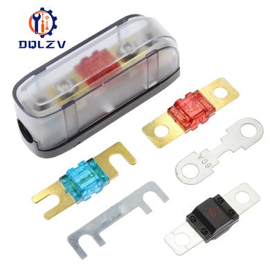 Car Audio Fuse Power Fuse Holder 30-150A Stereo Audio Single Way AGU Fuse Holder Power Distribution Block Fusebox Car Fuse