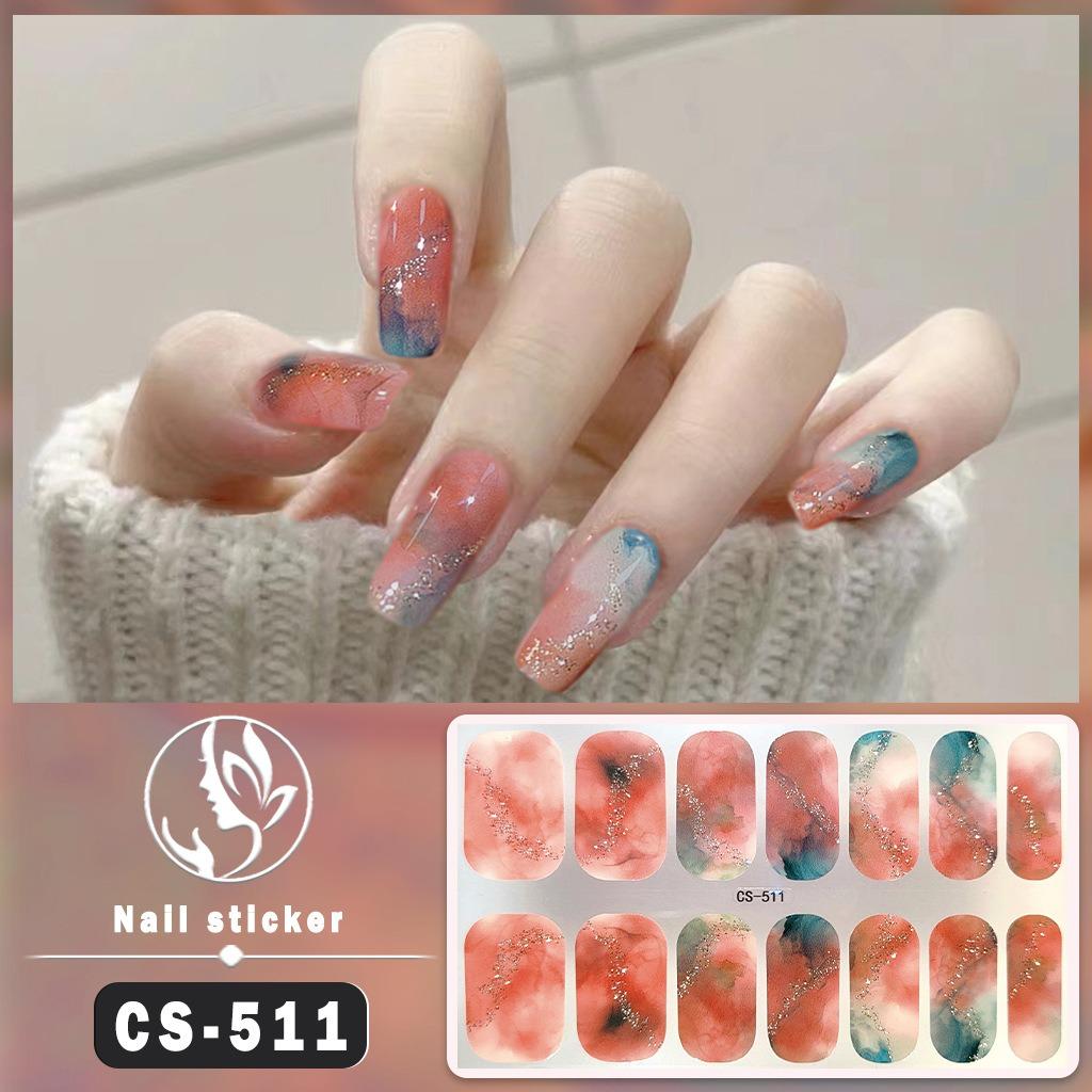 New Series of Waterproof Nail Stickers Made From Soak-free Gel Polish, Full Coverage, Solid Colour, with Iridescent Effect, Nail Paper, Nail Patch