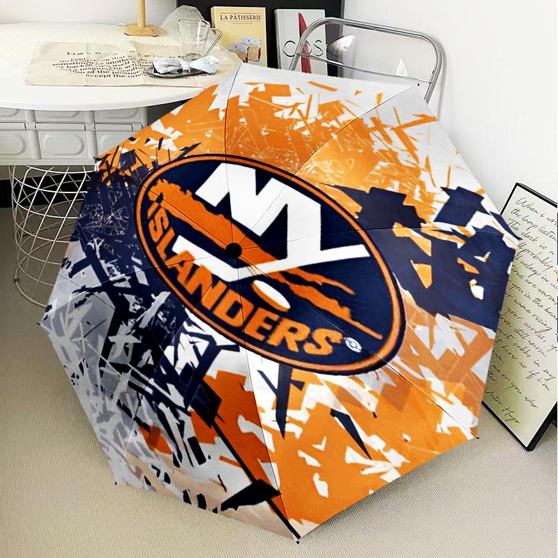 Ny Islanders Pride Umbrella Folding Umbrella, Automatic Umbrella 8-Frame for Travel, Camping Use Gift for Halloween Christmas