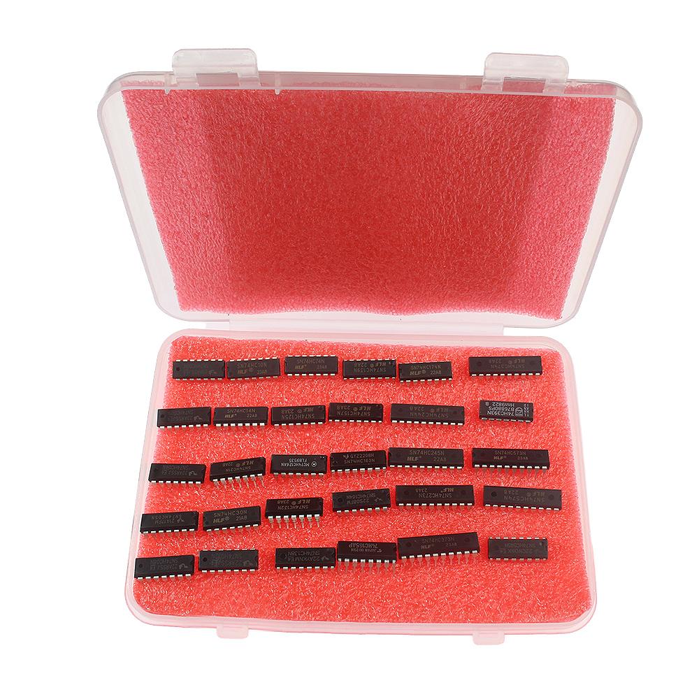 30PCS 74HC Logic ICs Integrated Circuits Electronic Kit 74HC00 74HC02 74HC04 74HC05 74HC08 74HC10 74HC14 74HC21 74HC30