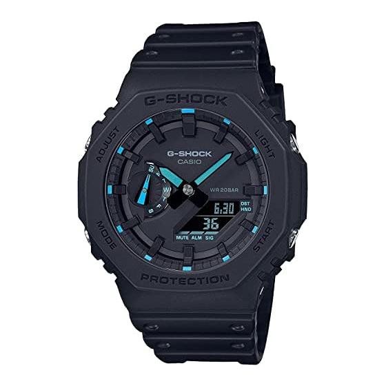 Часы G-Shock GA2100-1A2 с неоновыми акцентами, синие, синие
